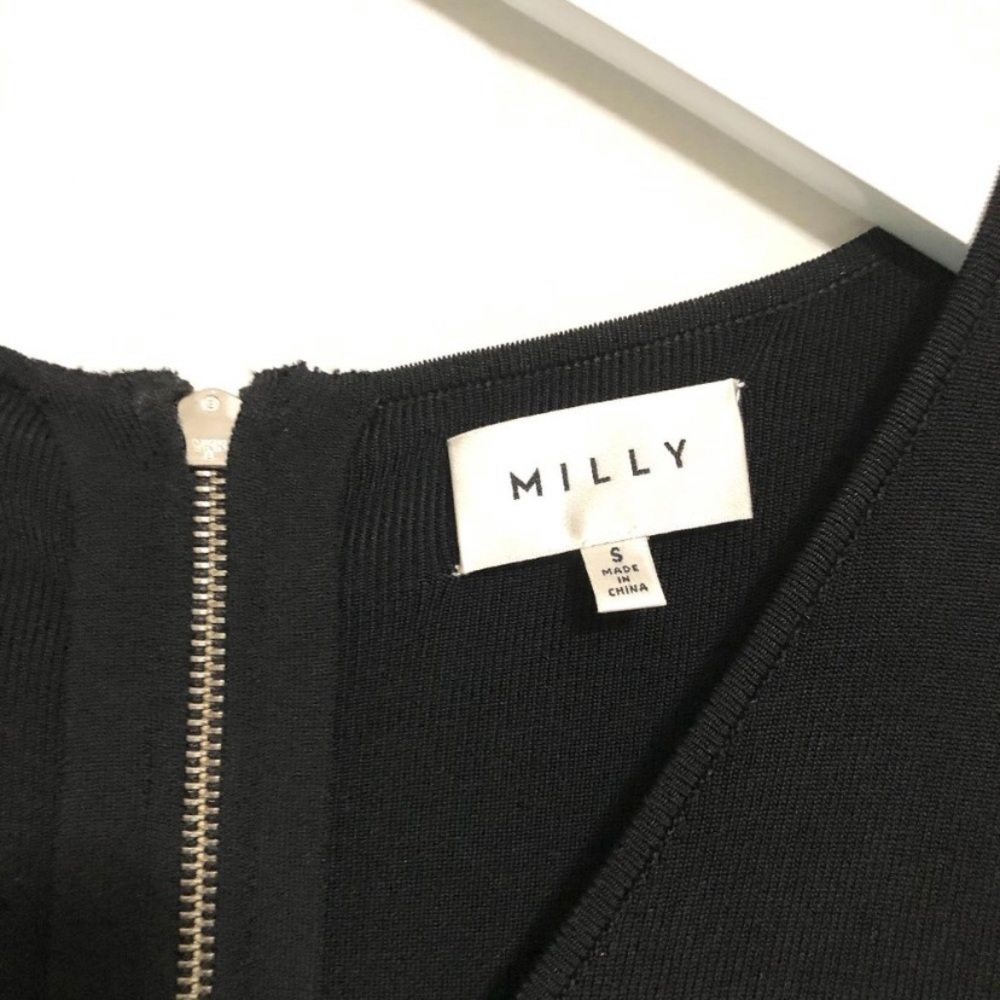 NWOT BLACK MILLY DRESS WITH RUFFLES! - Picture 3 of 3
